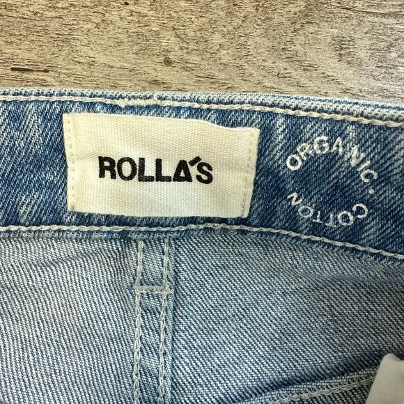 Rolla's Dusters High Rise Slim Jeans Busted Knees 26 - Picture 7 of 14